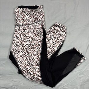 Old Navy Elevate Leggings Go-Dry Black Animal Print Leopard Leggings Womens S